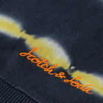 Sudadera de cuello redondo de felpa con teñido anudado - ECRU