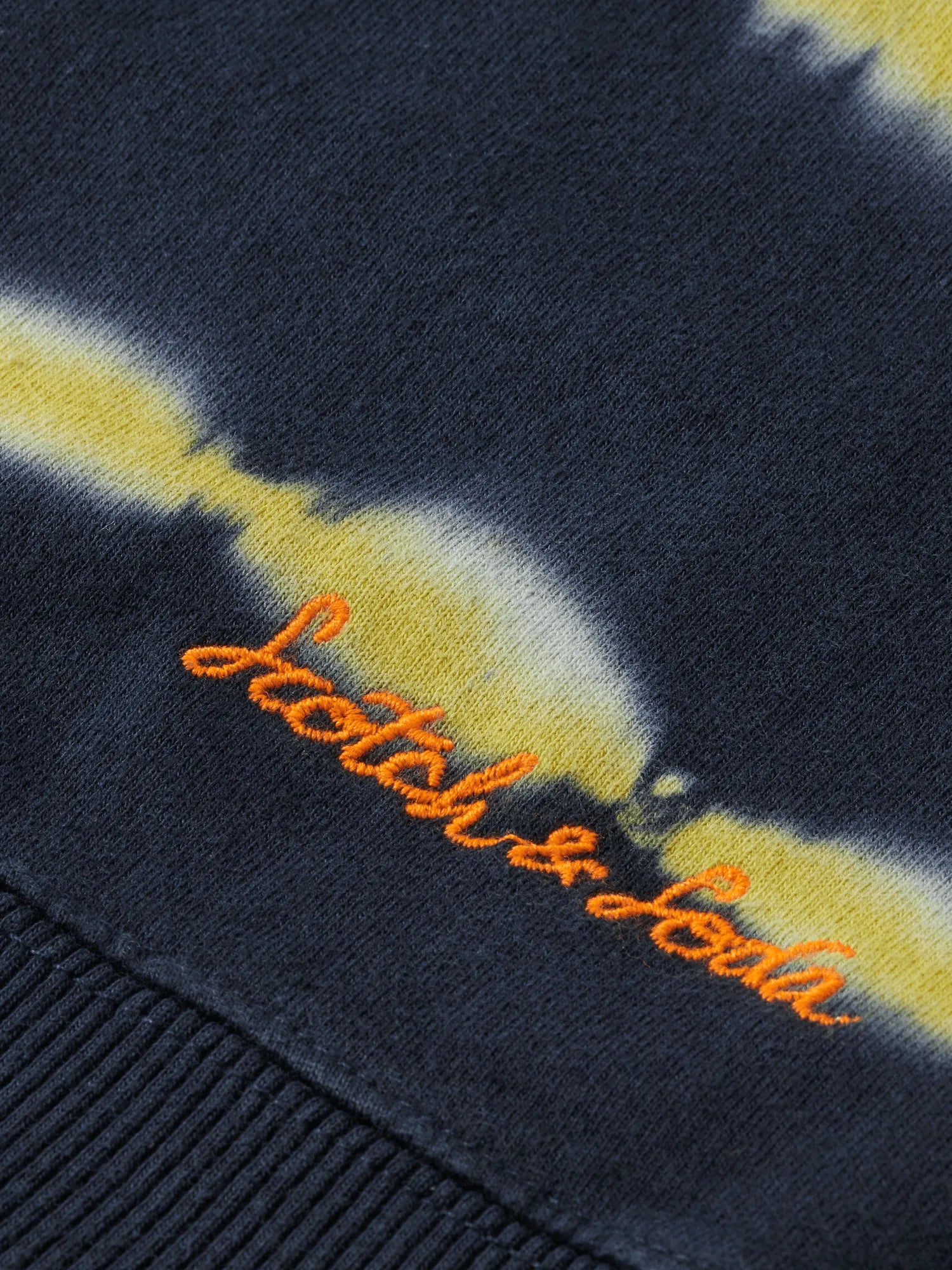 Sudadera de cuello redondo de felpa con teñido anudado - ECRU