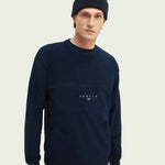 Sudadera de felpa cepillada con paneles cosidos - ECRU