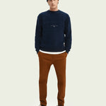 Sudadera de felpa cepillada con paneles cosidos - ECRU