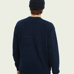 Sudadera de felpa cepillada con paneles cosidos - ECRU