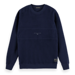 Sudadera de felpa cepillada con paneles cosidos - ECRU