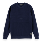 Sudadera de felpa cepillada con paneles cosidos - ECRU