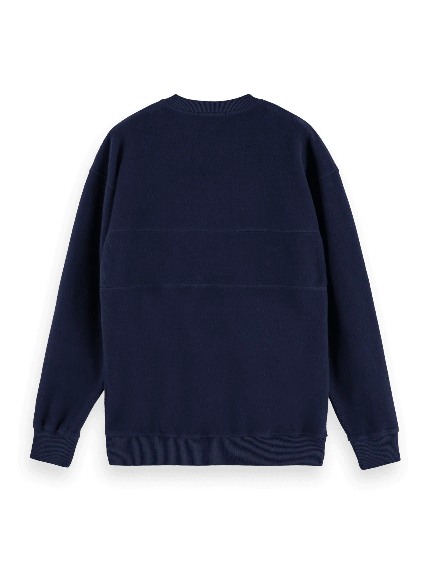 Sudadera de felpa cepillada con paneles cosidos - ECRU