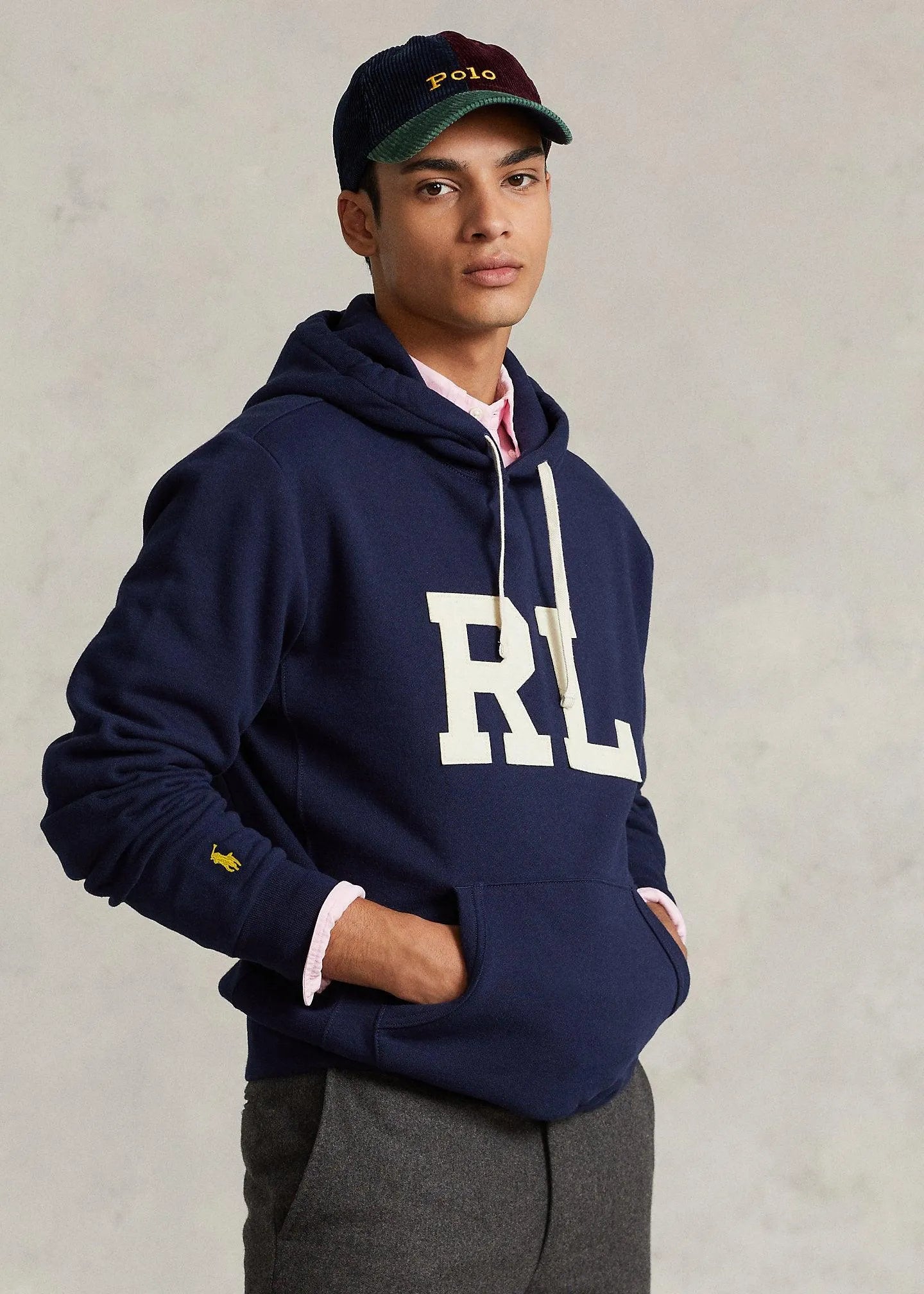 Sudadera de felpa con monograma - ECRU