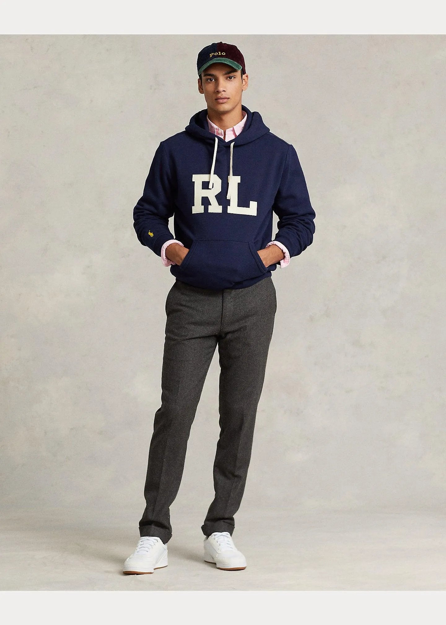 Sudadera de felpa con monograma - ECRU