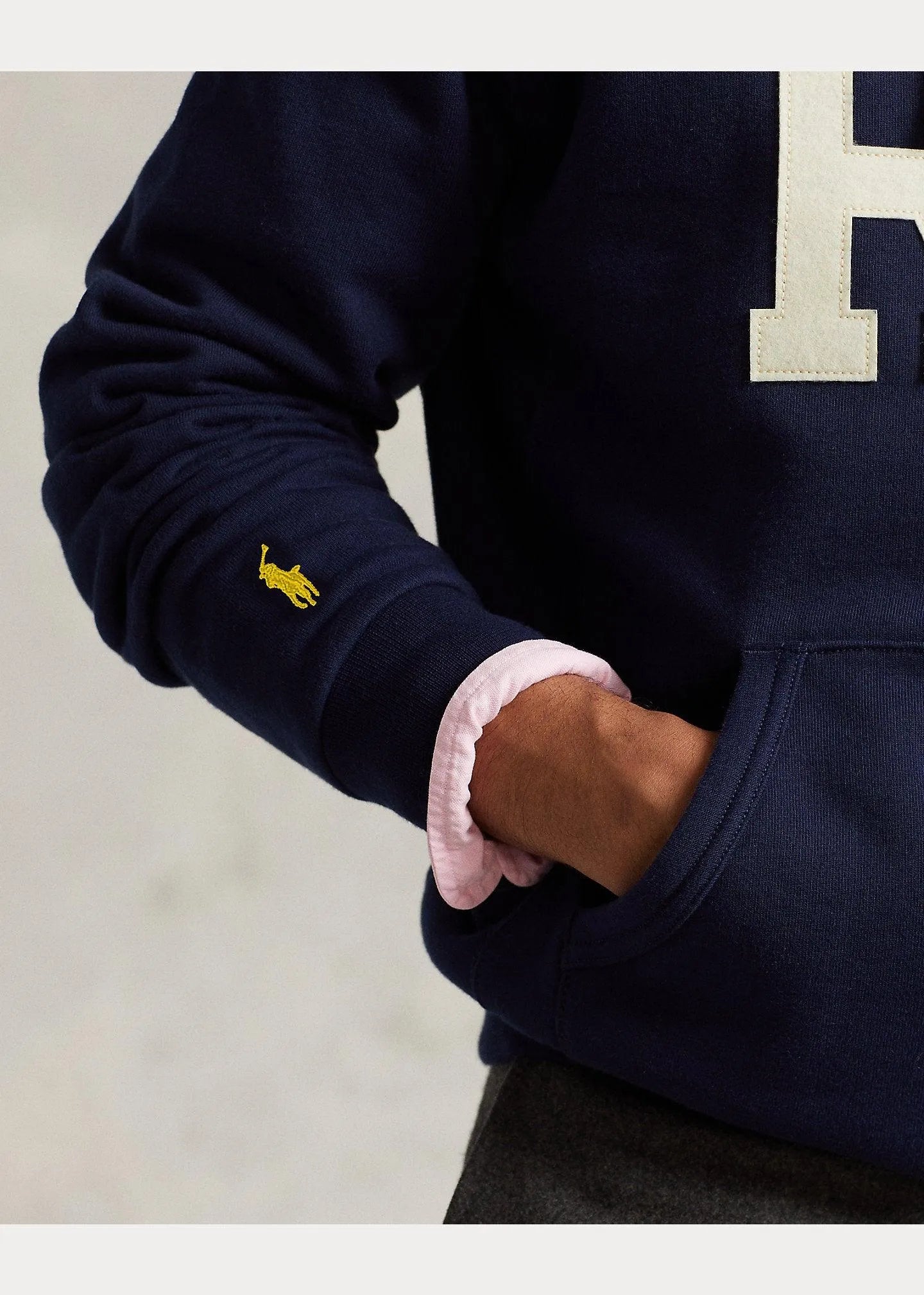 Sudadera de felpa con monograma - ECRU