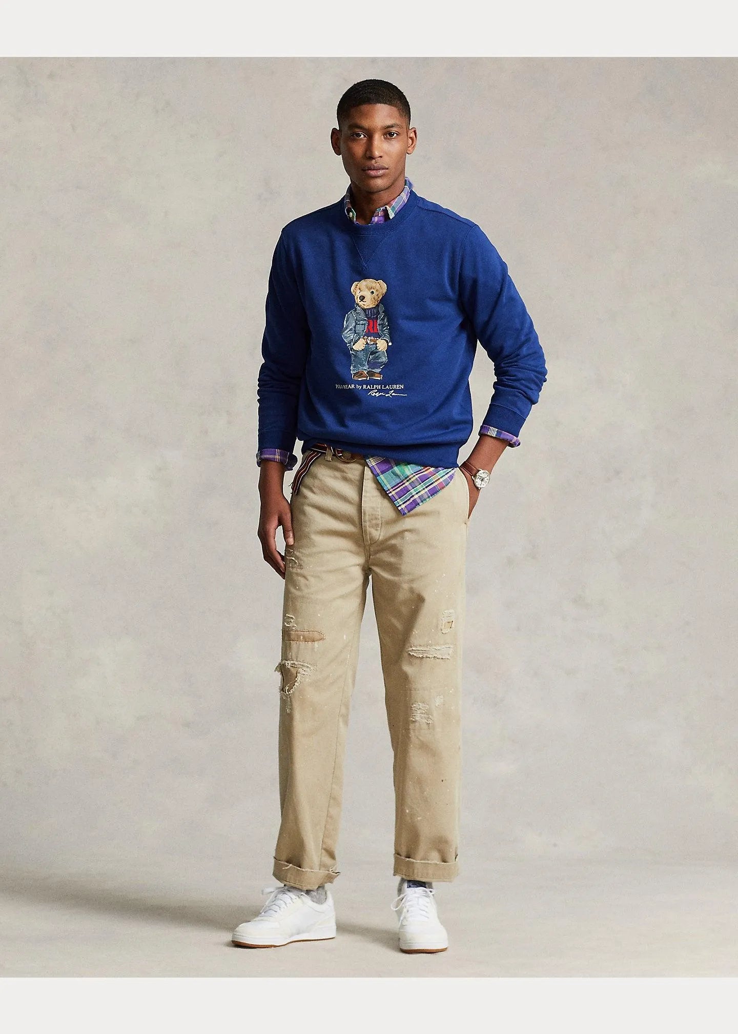 Sudadera de felpa con Polo Bear - ECRU