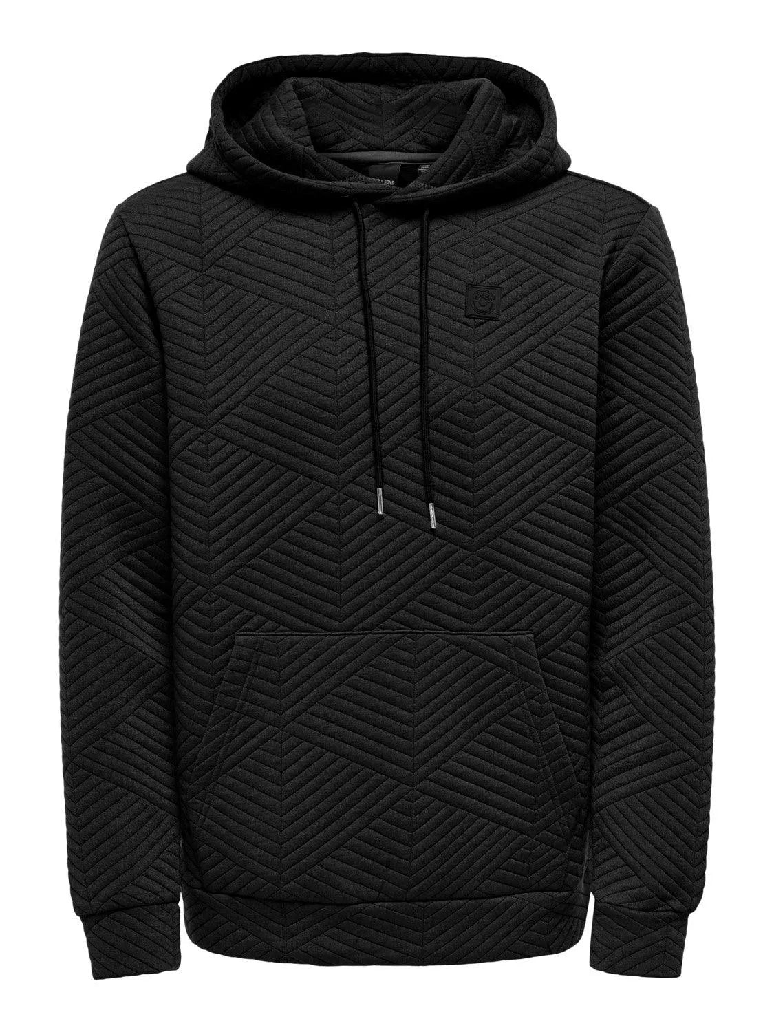 Sudadera Kyle Quilt Black - ECRU