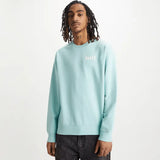 Sudadera Levi's® de Hombre Holgada De Cuello Redondo Pastel Turquoise Azul - ECRU