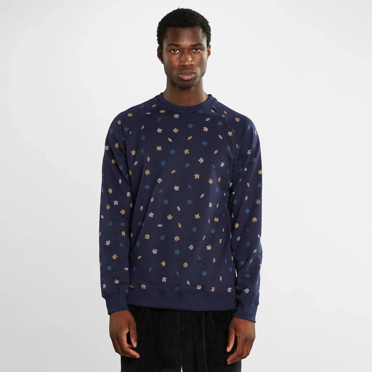 Sudadera Malmoe Autumn Leaves Navy - ECRU