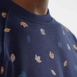 Sudadera Malmoe Autumn Leaves Navy - ECRU