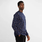 Sudadera Malmoe Autumn Leaves Navy - ECRU