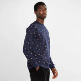 Sudadera Malmoe Autumn Leaves Navy - ECRU