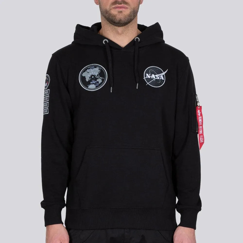 Sudadera Nasa Voyager Hoody Black - ECRU