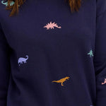 Sudadera Noah Navy Dinosaur Embroidery - ECRU