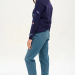 Sudadera Noah Navy Dinosaur Embroidery - ECRU