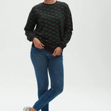 Sudadera Noah Negra Mini Dinosaurio - ECRU