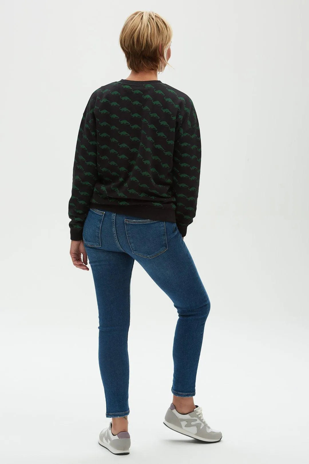 Sudadera Noah Negra Mini Dinosaurio - ECRU