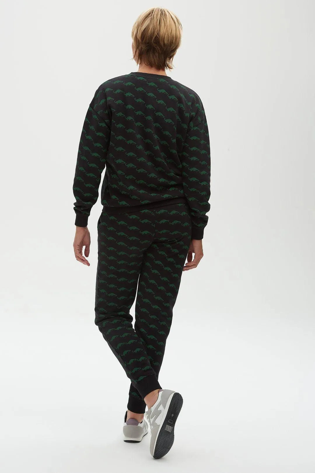 Sudadera Noah Negra Mini Dinosaurio - ECRU