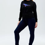 Sudadera Noah Negro Polka Dinosaurio - ECRU