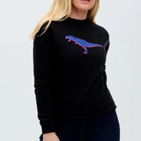 Sudadera Noah Negro Polka Dinosaurio - ECRU