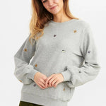 Sudadera Nubrittany Medium Grey Mel - ECRU