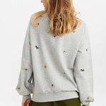 Sudadera Nubrittany Medium Grey Mel - ECRU