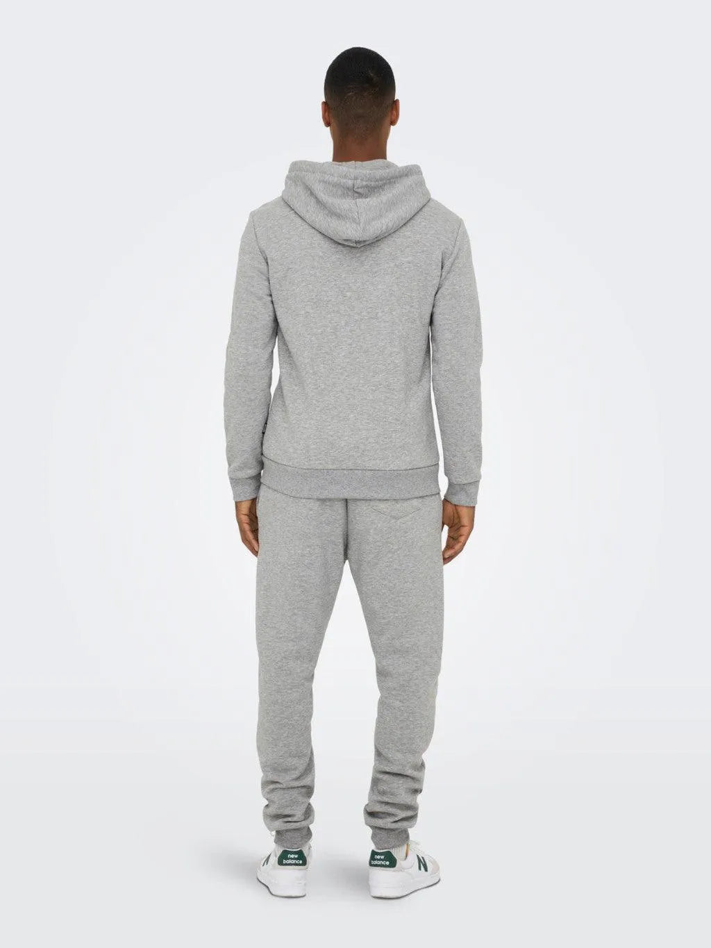 Sudadera Only&Sons con Capucha Unicolor Ceres Zip - ECRU