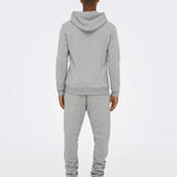 Sudadera Only&Sons con Capucha Unicolor Ceres Zip - ECRU