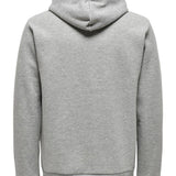 Sudadera Only&Sons con Capucha Unicolor Ceres Zip - ECRU