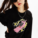 Sudadera oversize teléfono - ECRU