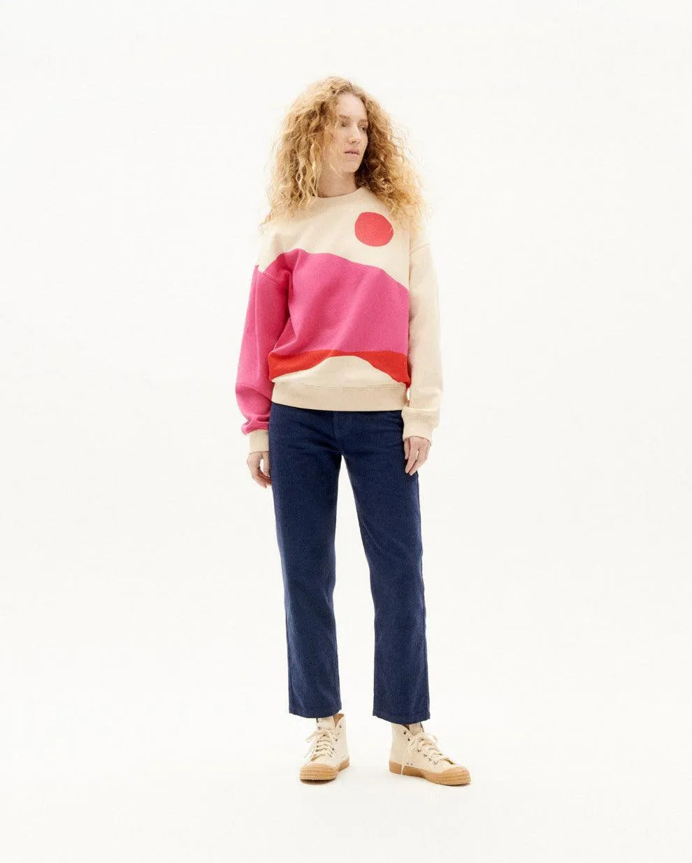 Sudadera Pink Valley - ECRU