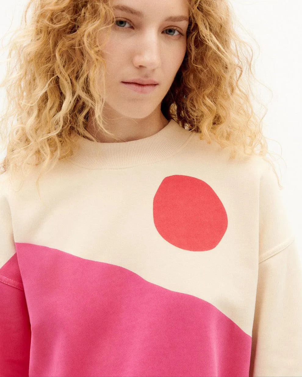 Sudadera Pink Valley - ECRU