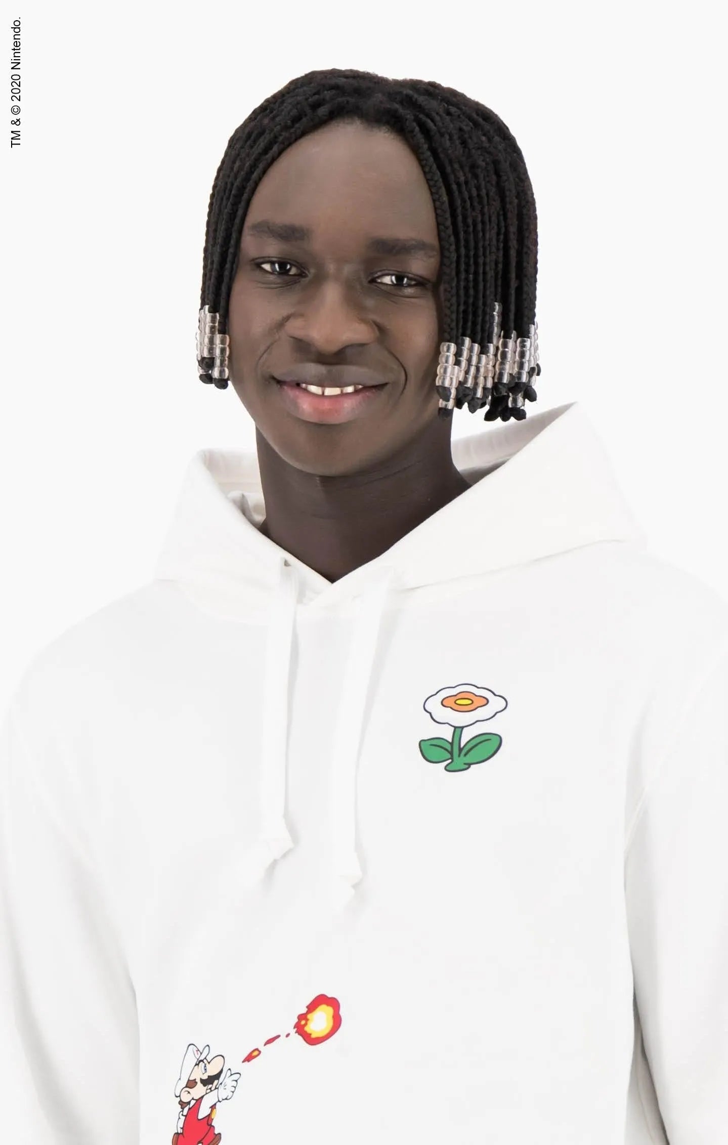 SUDADERA UNISEX ANIVERSARIO DE CHAMPION X SUPER MARIO BROS. ™ - ECRU