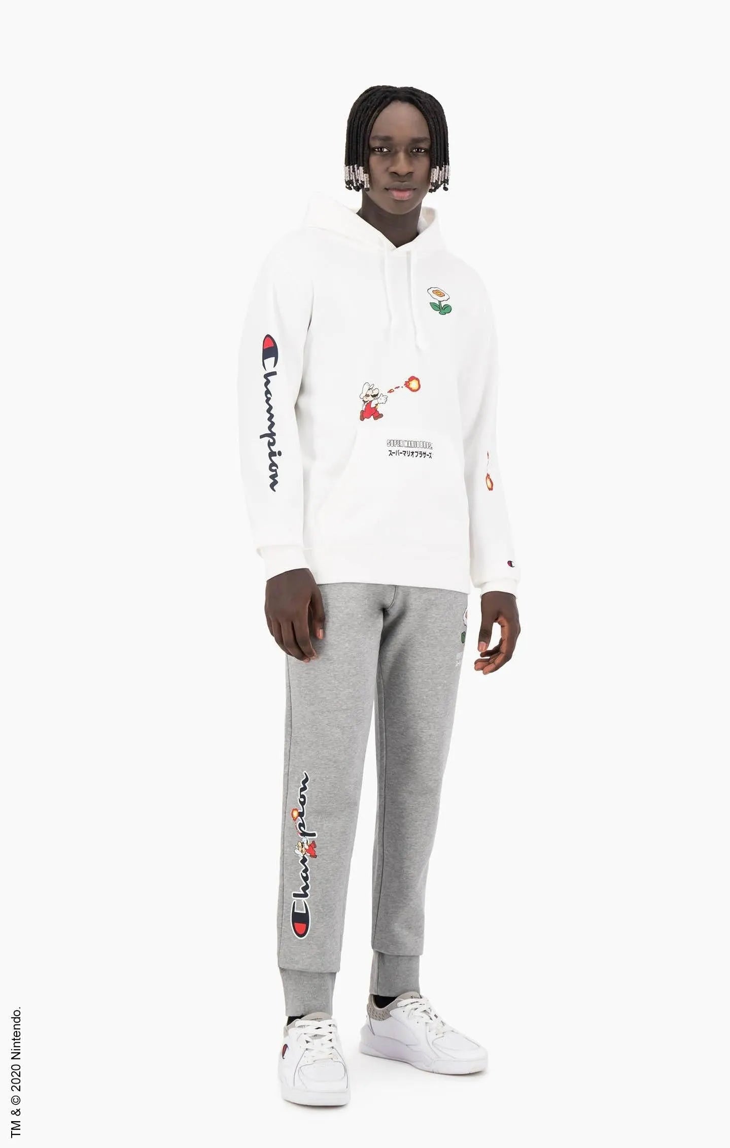 SUDADERA UNISEX ANIVERSARIO DE CHAMPION X SUPER MARIO BROS. ™ - ECRU