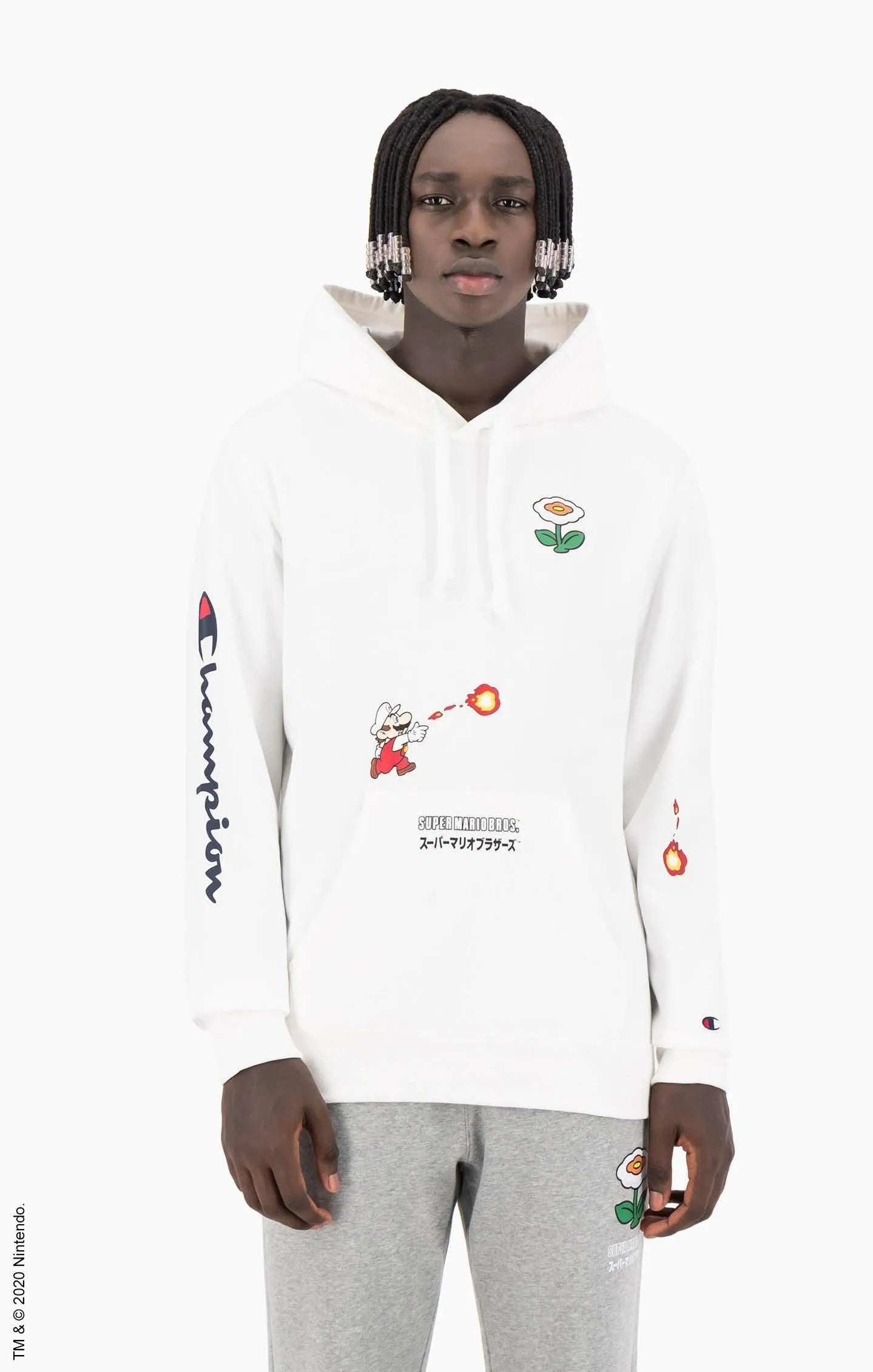 SUDADERA UNISEX ANIVERSARIO DE CHAMPION X SUPER MARIO BROS. ™ - ECRU