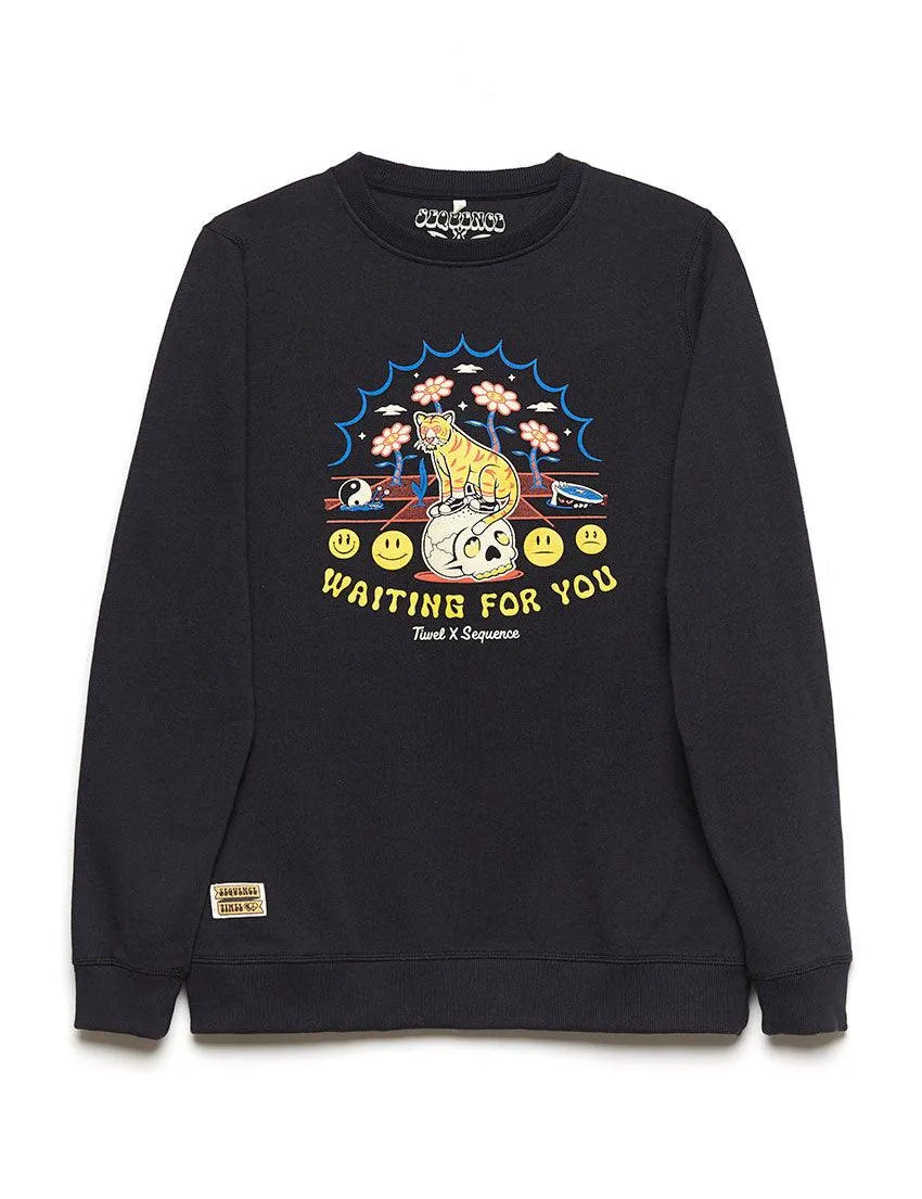 Sudadera Waiting By Sequence - ECRU