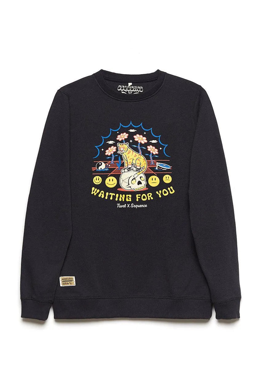 Sudadera Waiting By Sequence - ECRU