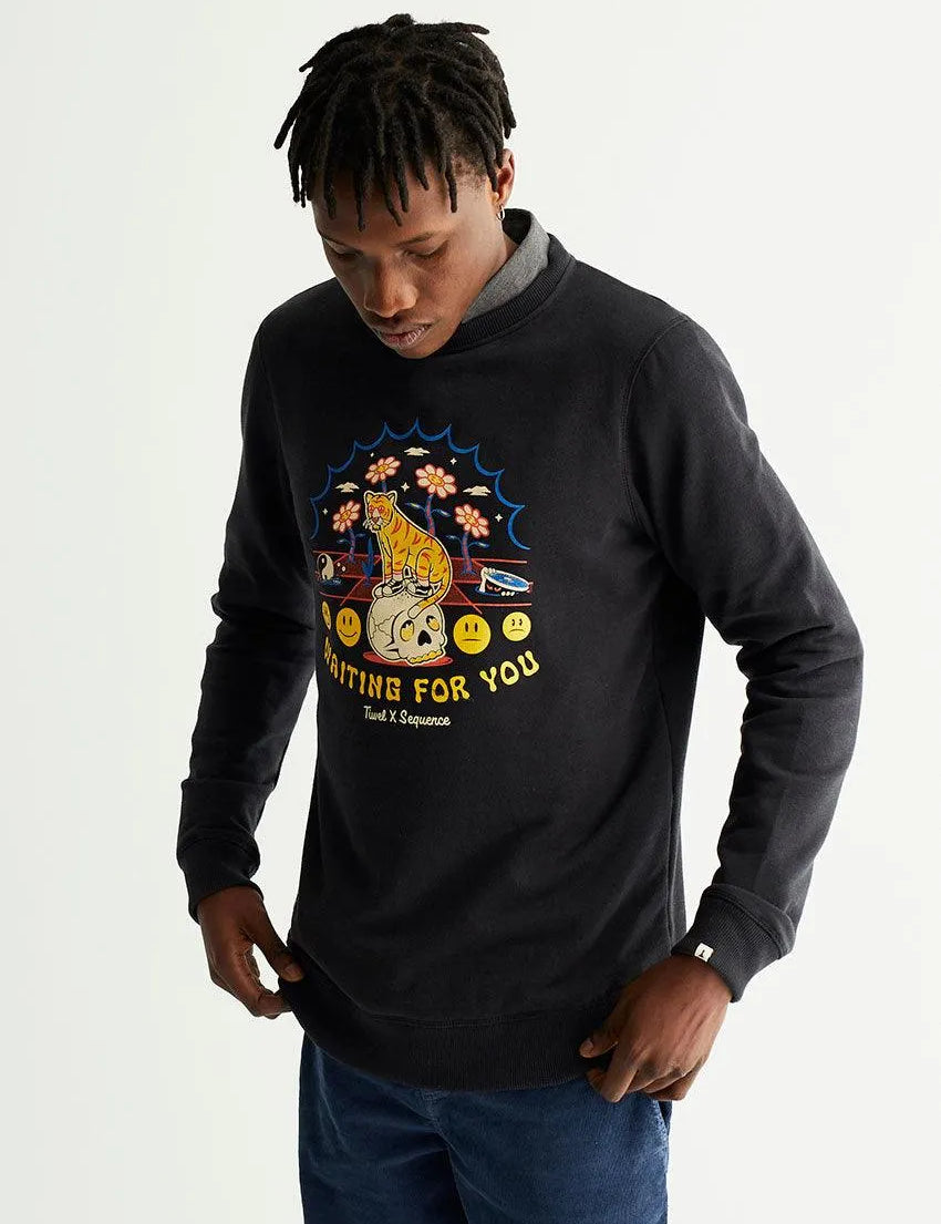 Sudadera Waiting By Sequence - ECRU