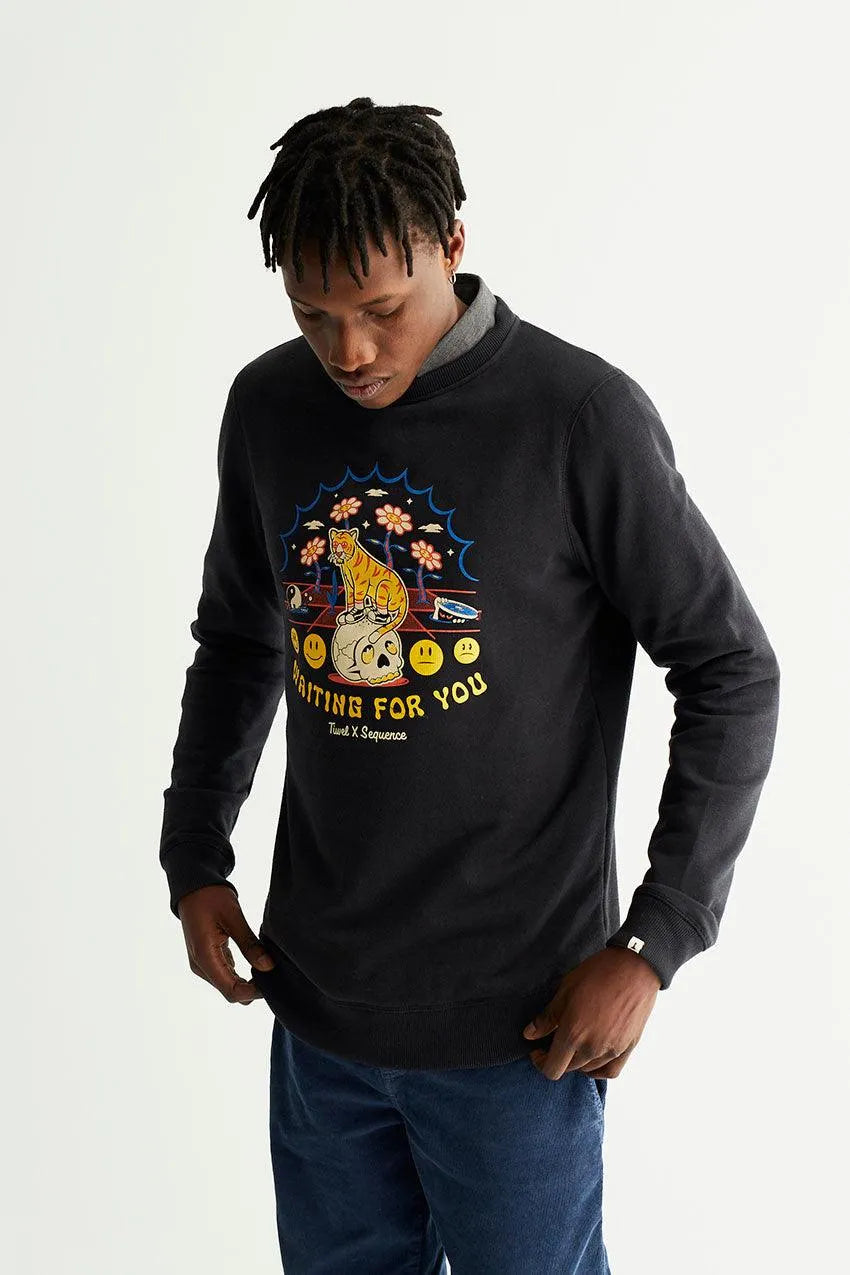 Sudadera Waiting By Sequence - ECRU