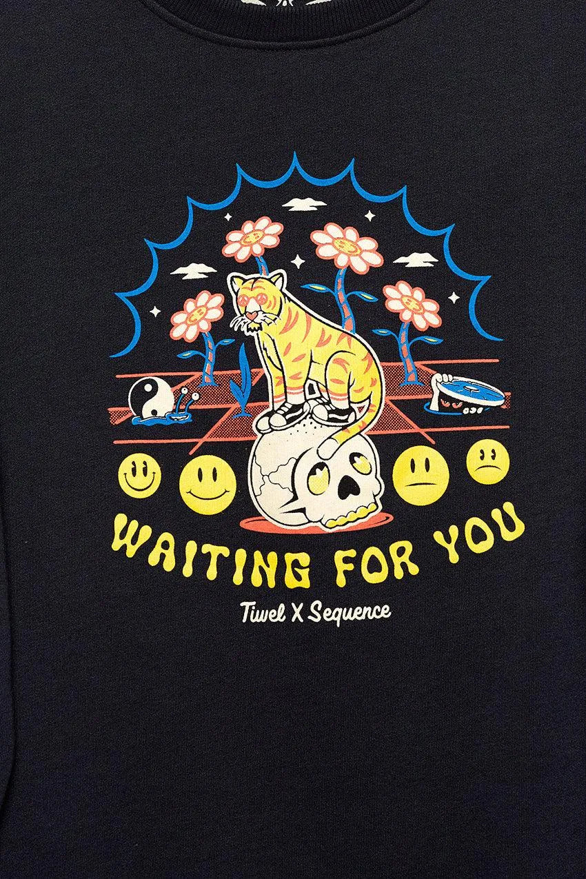 Sudadera Waiting By Sequence - ECRU