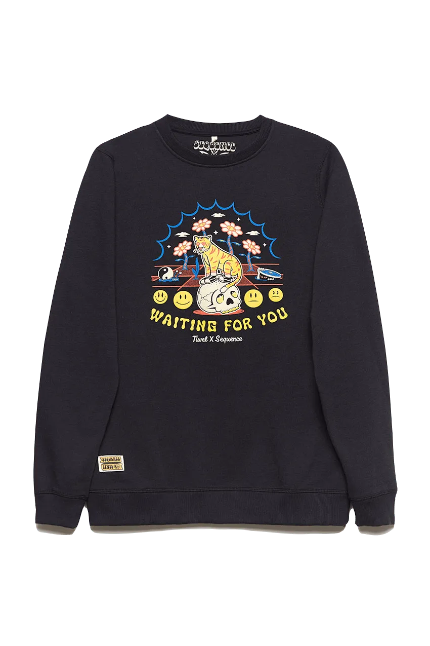 Sudadera Waiting By Sequence - ECRU