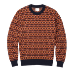 Suéter De Cuello Redondo Estructura Fairisle - Marine - ECRU