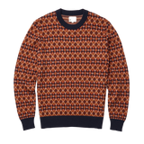 Suéter De Cuello Redondo Estructura Fairisle - Marine - ECRU