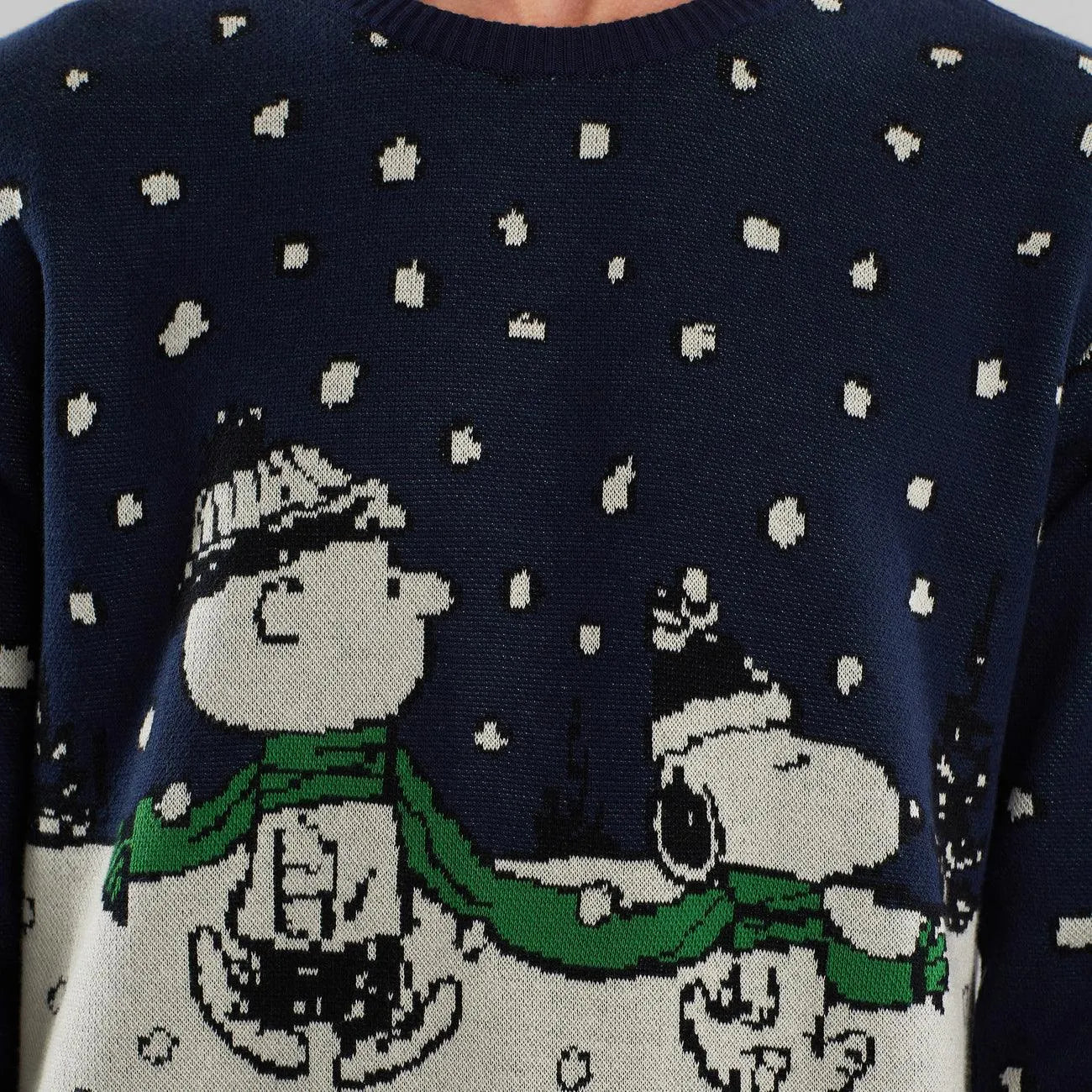 Suéter Mora Double Scarf Navy - ECRU