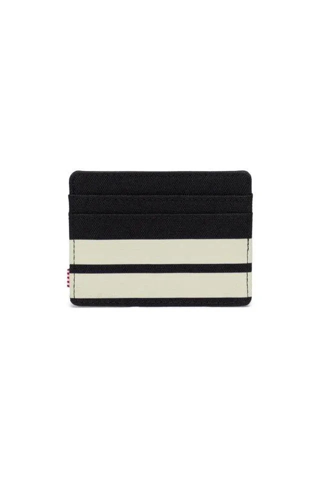 Tarjetero Charlie RFID Black Birch Stripe - ECRU