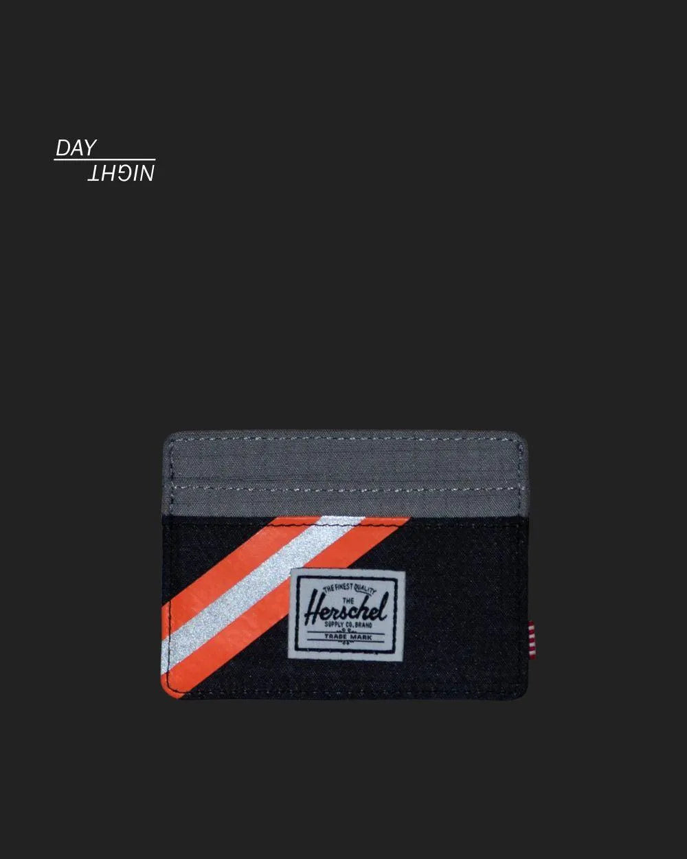 Tarjetero Charlie Sharkskin Enzyme Ripstop/Black Enzyme Ripstop/Shocking Orange - ECRU