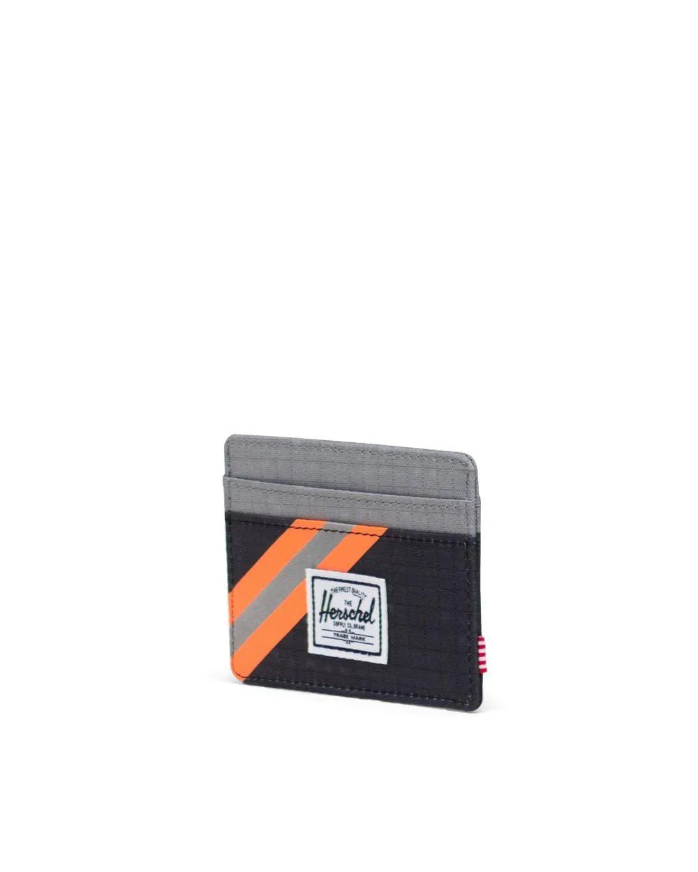 Tarjetero Charlie Sharkskin Enzyme Ripstop/Black Enzyme Ripstop/Shocking Orange - ECRU
