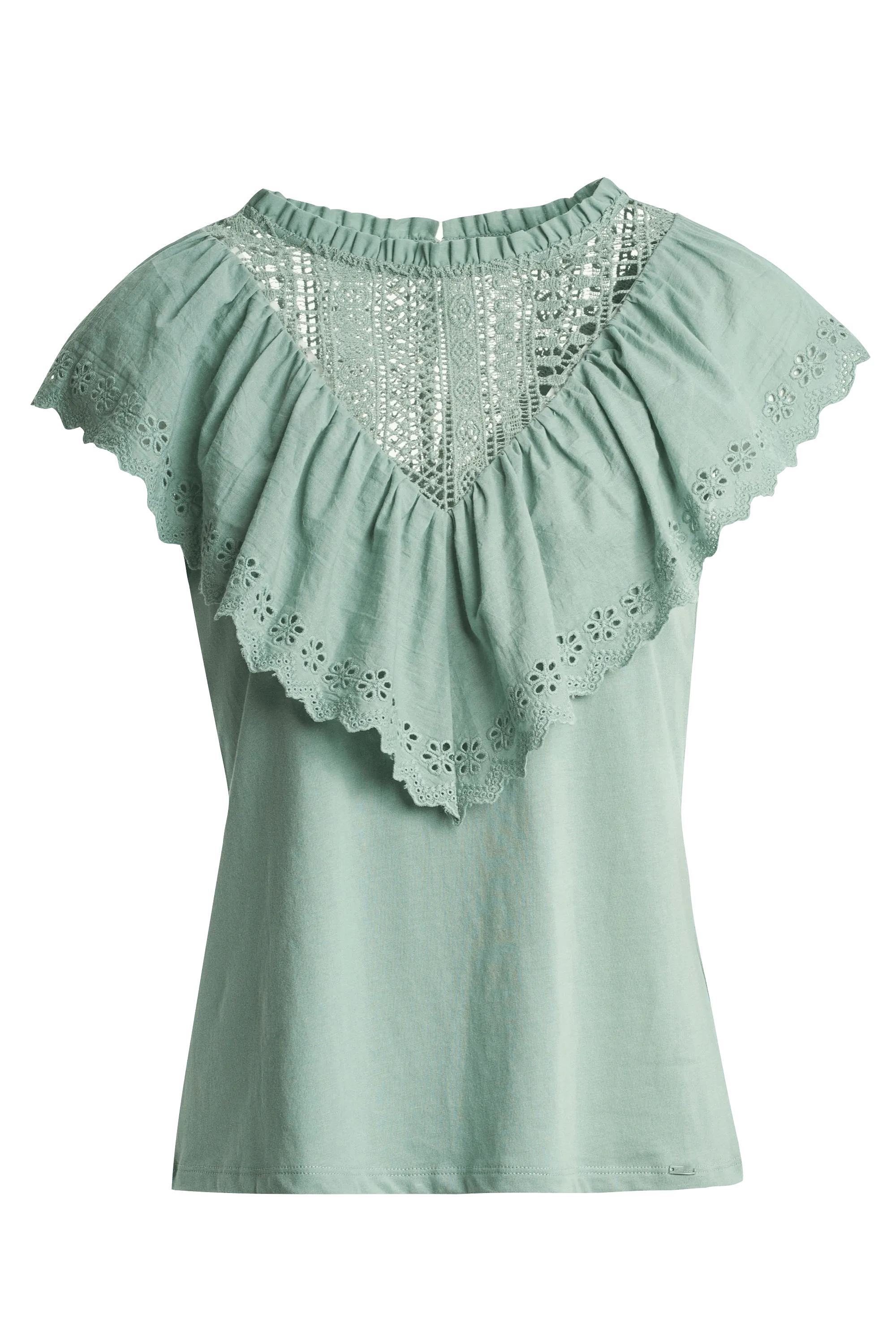 Top Bordado Inglés - ECRU